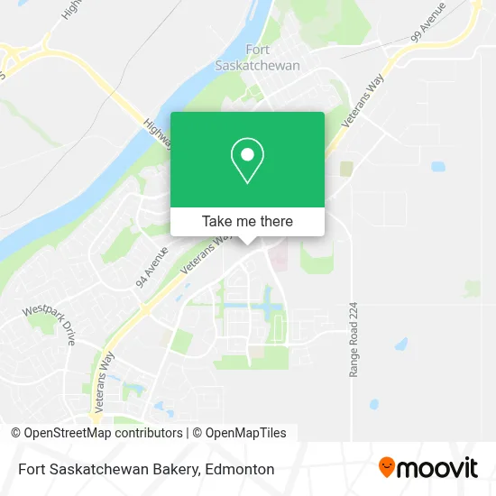 Fort Saskatchewan Bakery map