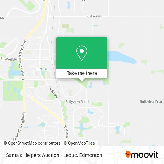 Santa's Helpers Auction - Leduc map