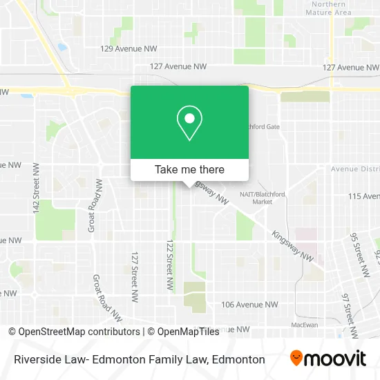 Riverside Law- Edmonton Family Law map