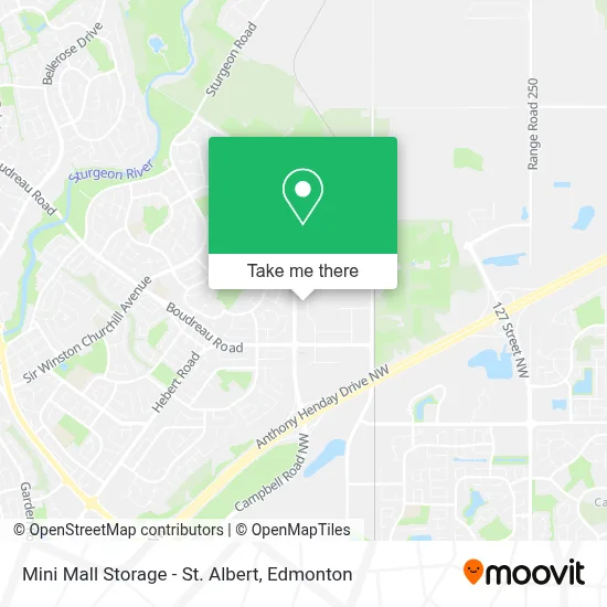Mini Mall Storage - St. Albert map