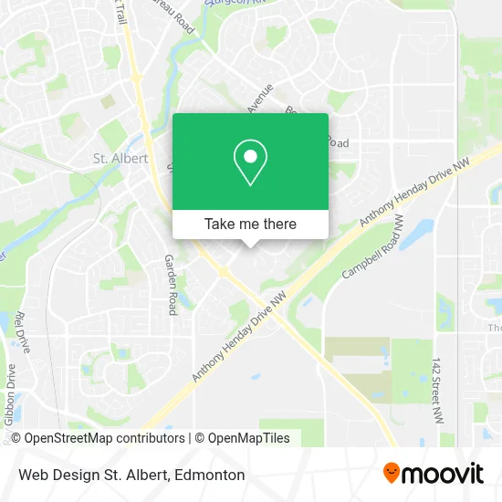 Web Design St. Albert map