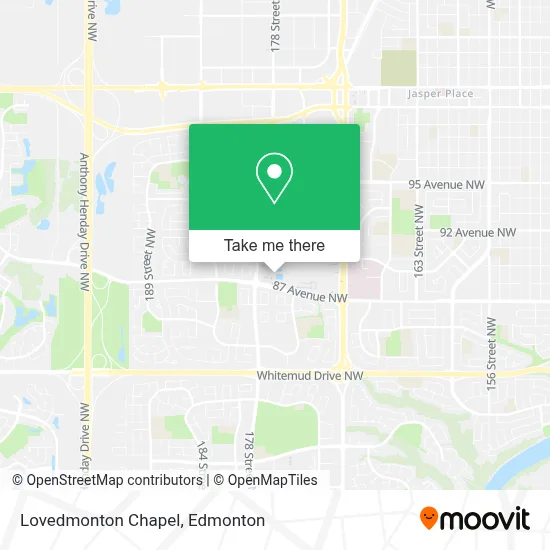 Lovedmonton Chapel map