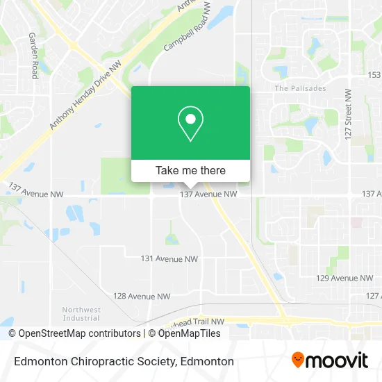 Edmonton Chiropractic Society map