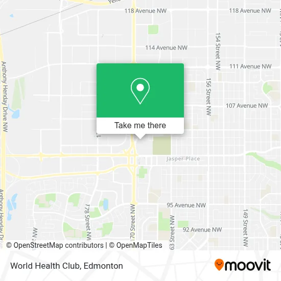 World Health Club map