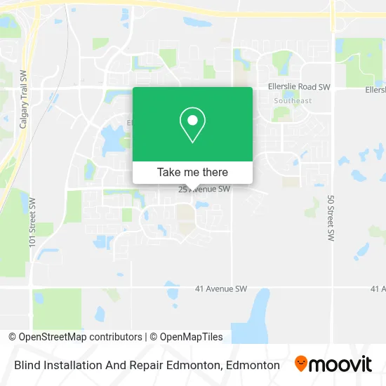 Blind Installation And Repair Edmonton map