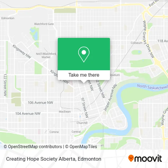 Creating Hope Society Alberta map