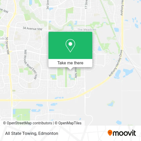 All State Towing map
