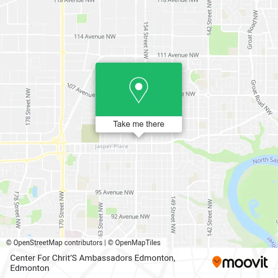 Center For Chrit’S Ambassadors Edmonton map
