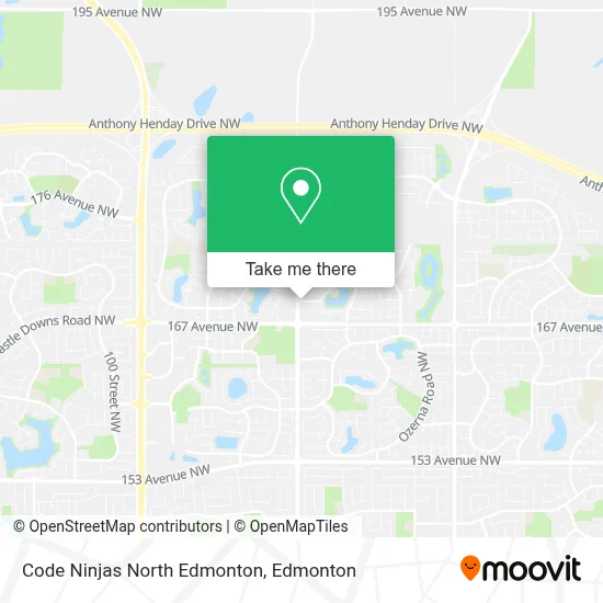 Code Ninjas North Edmonton map