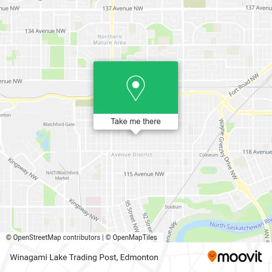 Winagami Lake Trading Post map