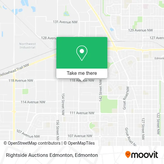 Rightside Auctions Edmonton map