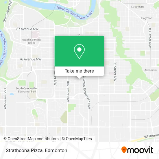 Strathcona Pizza map