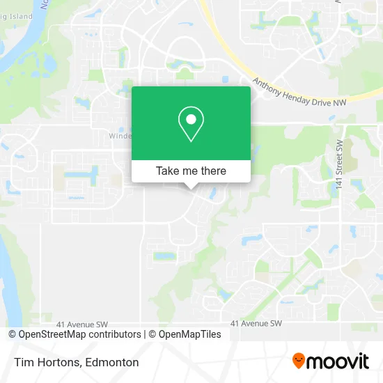 Tim Hortons map