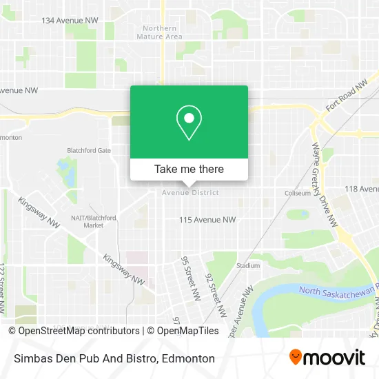 Simbas Den Pub And Bistro map