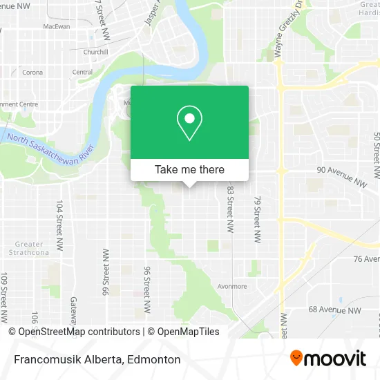 Francomusik Alberta map
