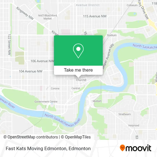 Fast Kats Moving Edmonton map