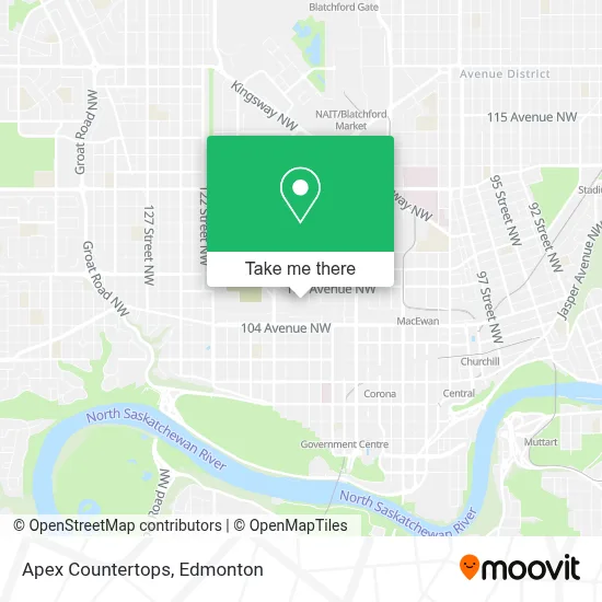 Apex Countertops map