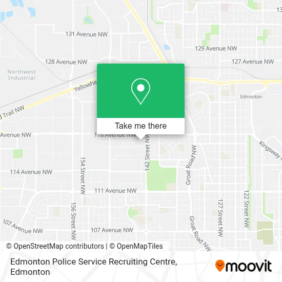 Edmonton Police Service Recruiting Centre map