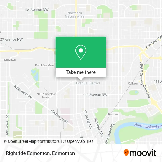 Rightride Edmonton map