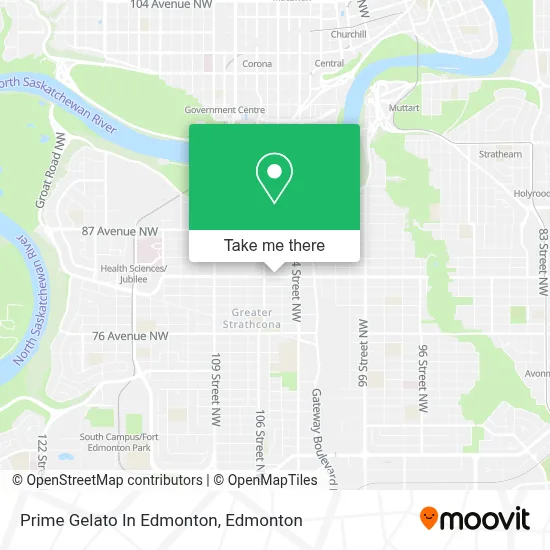 Prime Gelato In Edmonton map