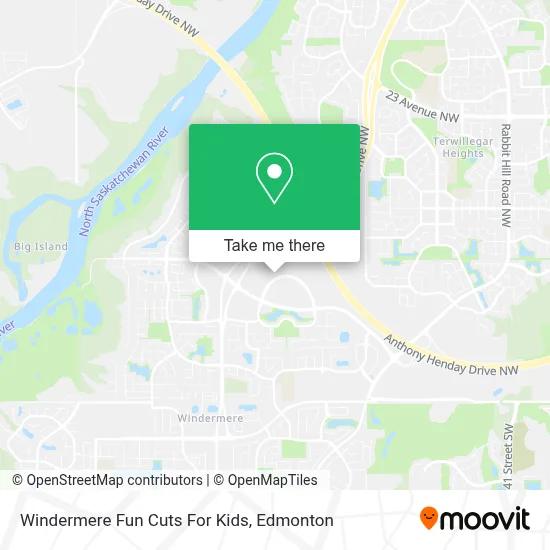 Windermere Fun Cuts For Kids map