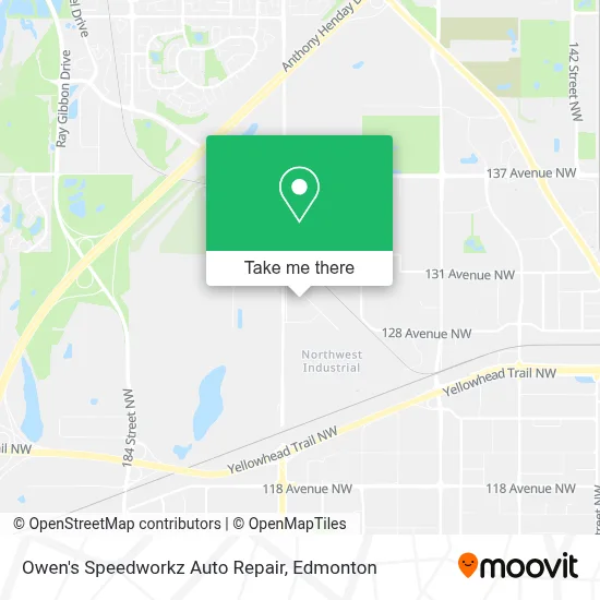Owen's Speedworkz Auto Repair map
