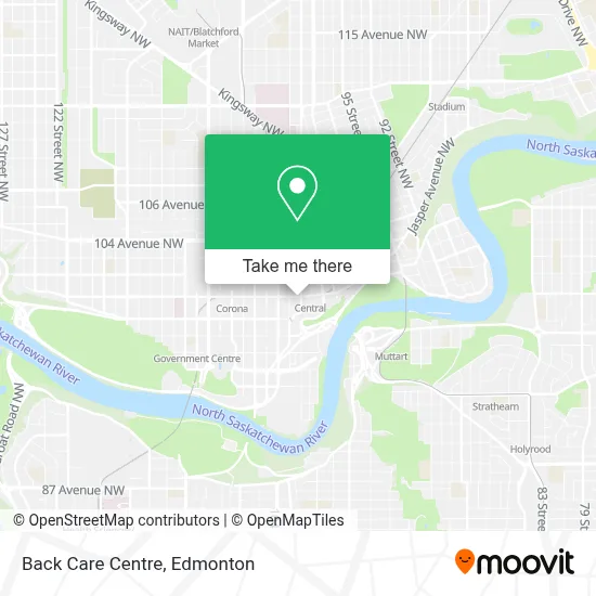 Back Care Centre map