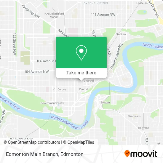 Edmonton Main Branch map