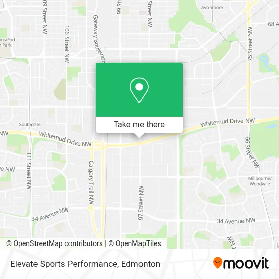 Elevate Sports Performance map