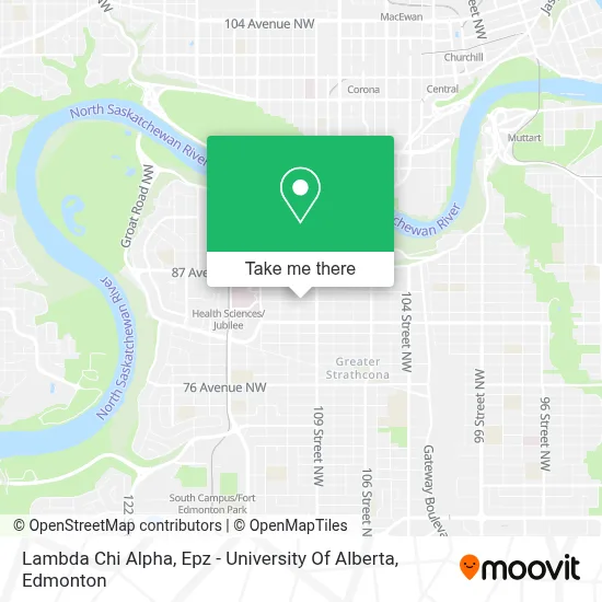 Lambda Chi Alpha, Epz - University Of Alberta map