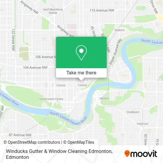 Winducks Gutter & Window Cleaning Edmonton map