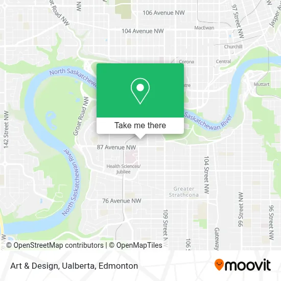 Art & Design, Ualberta map