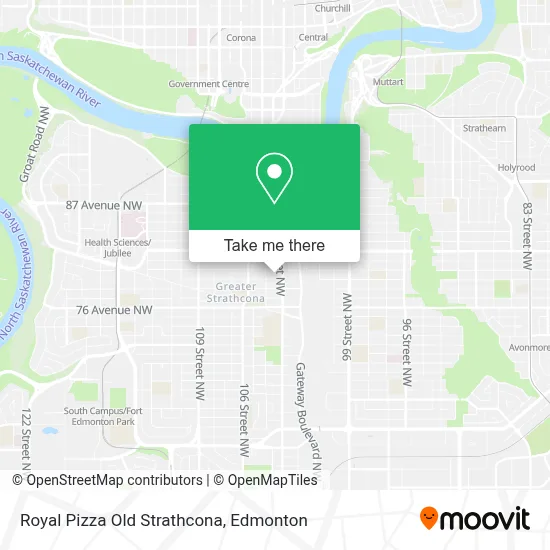 Royal Pizza Old Strathcona map
