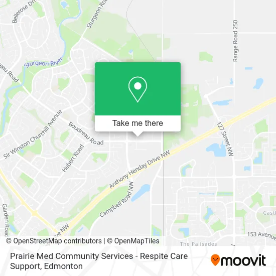 Prairie Med Community Services - Respite Care Support map