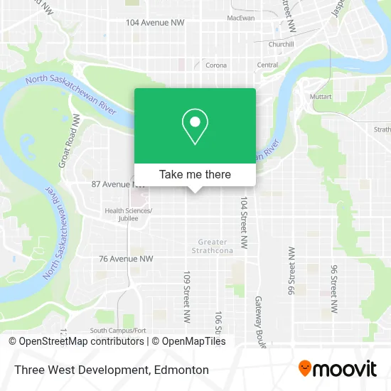 Three West Development map