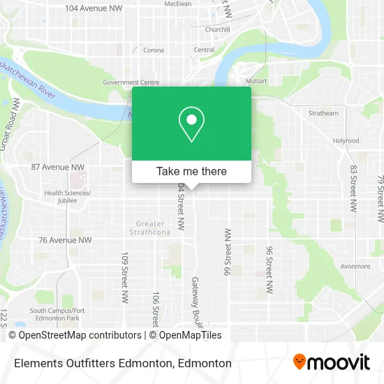 Elements Outfitters Edmonton map