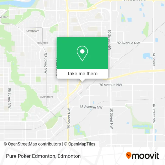 Pure Poker Edmonton map