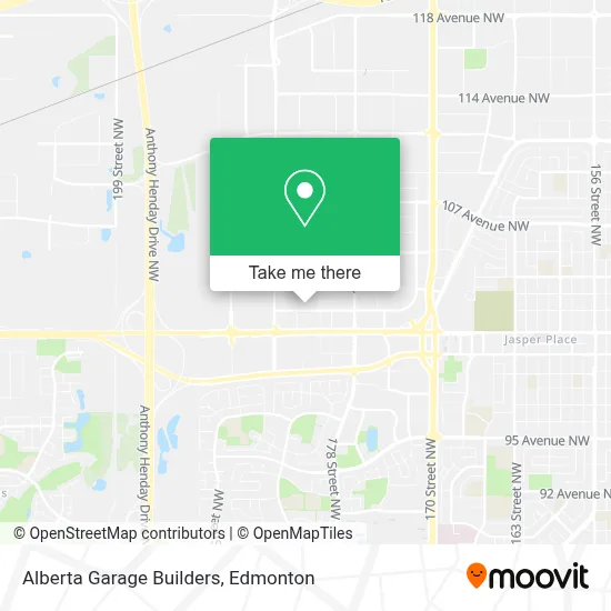 Alberta Garage Builders map