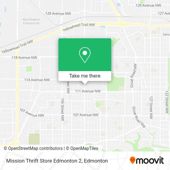 Mission Thrift Store Edmonton 2 map