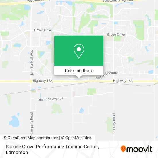 Spruce Grove Performance Training Center map