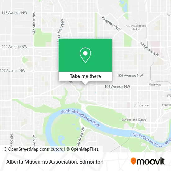 Alberta Museums Association map