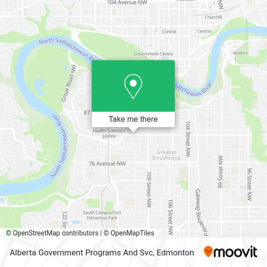 Alberta Government Programs And Svc map
