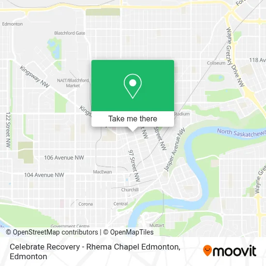Celebrate Recovery - Rhema Chapel Edmonton map