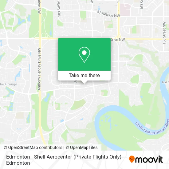 Edmonton - Shell Aerocenter (Private Flights Only) map