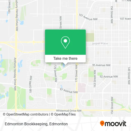 Edmonton Bookkeeping map