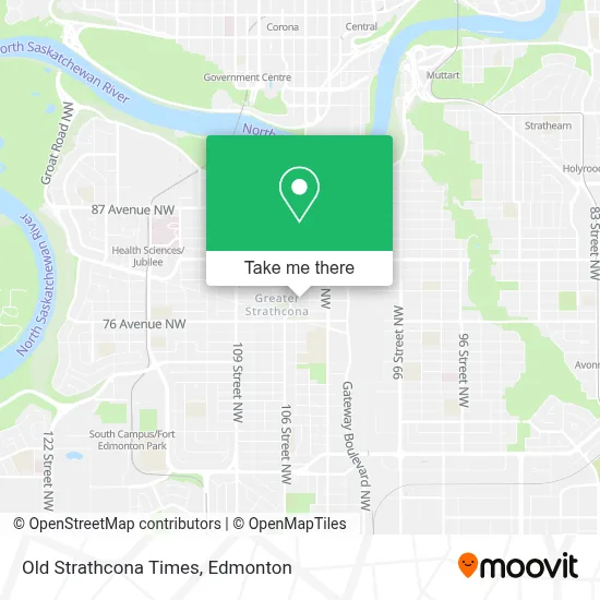 Old Strathcona Times map