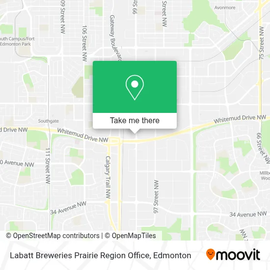 Labatt Breweries Prairie Region Office map