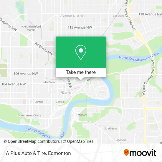 A Plus Auto & Tire map