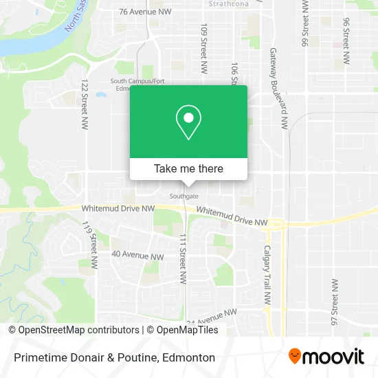 Primetime Donair & Poutine map