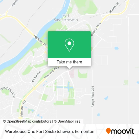 Warehouse One Fort Saskatchewan map